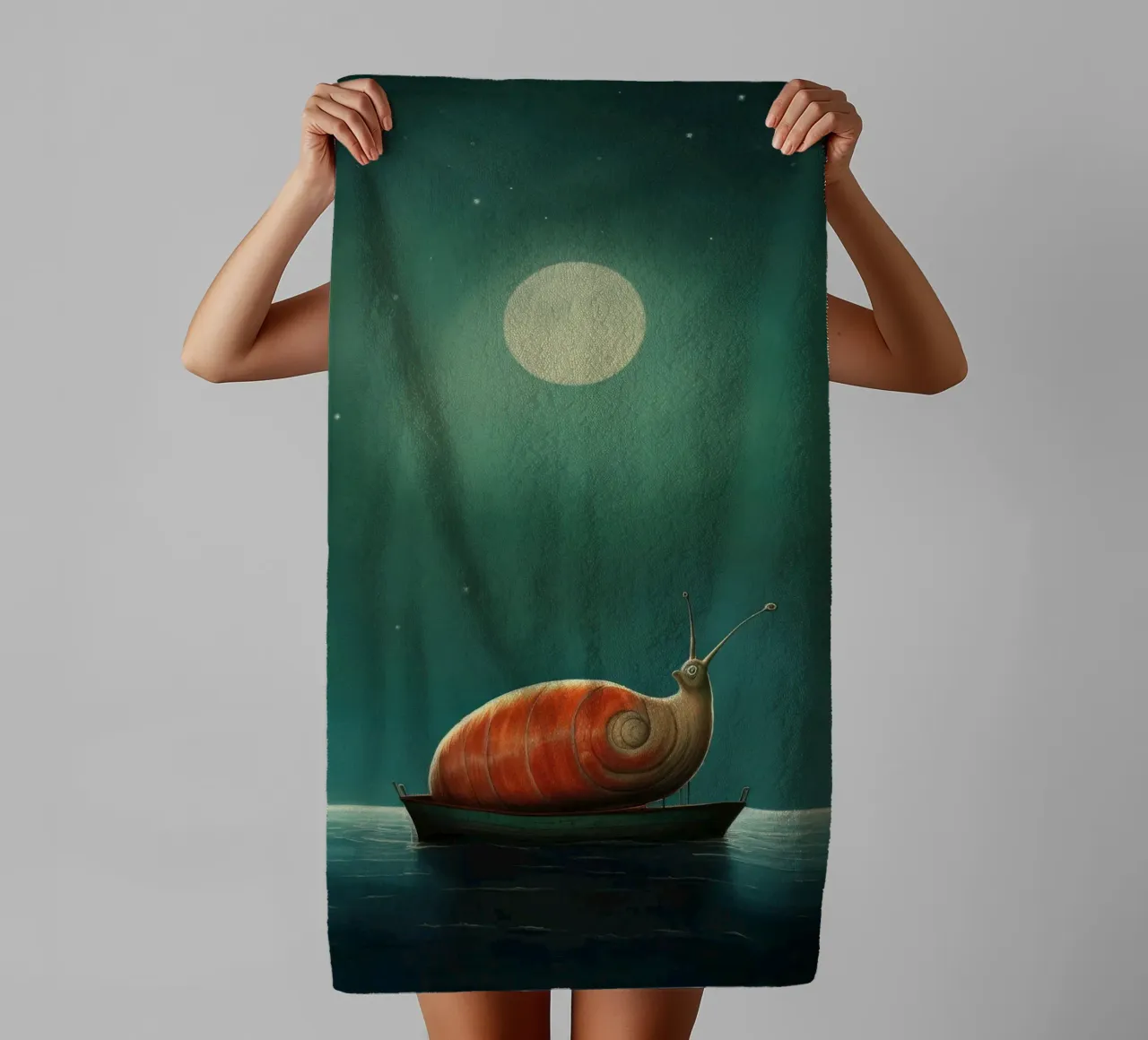 Lumaca minima 3 asciugamano da bagno da Minimal Animal Art