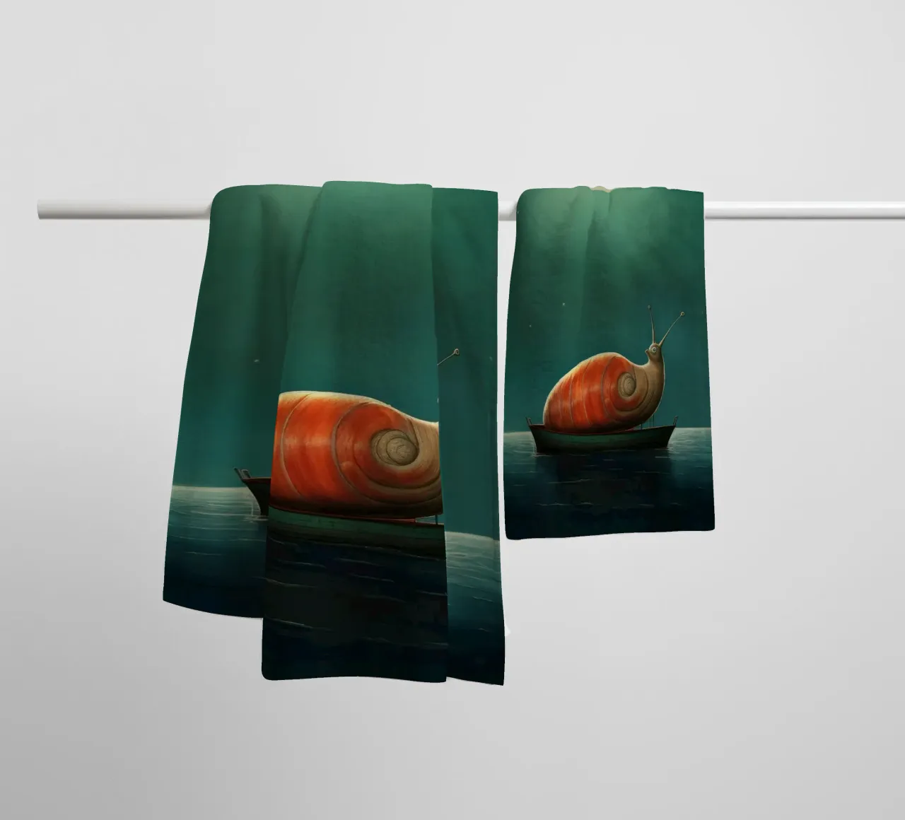 Lumaca minima 3 asciugamano da bagno da Minimal Animal Art