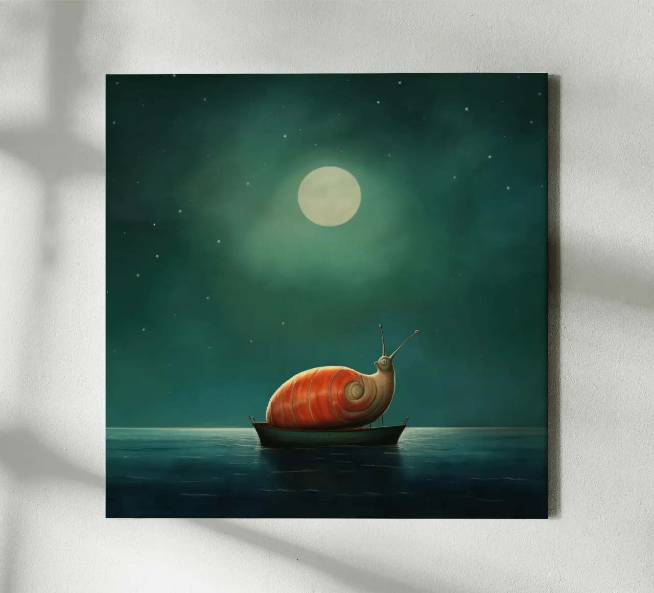 Lumaca minima 3 tela da Minimal Animal Art
