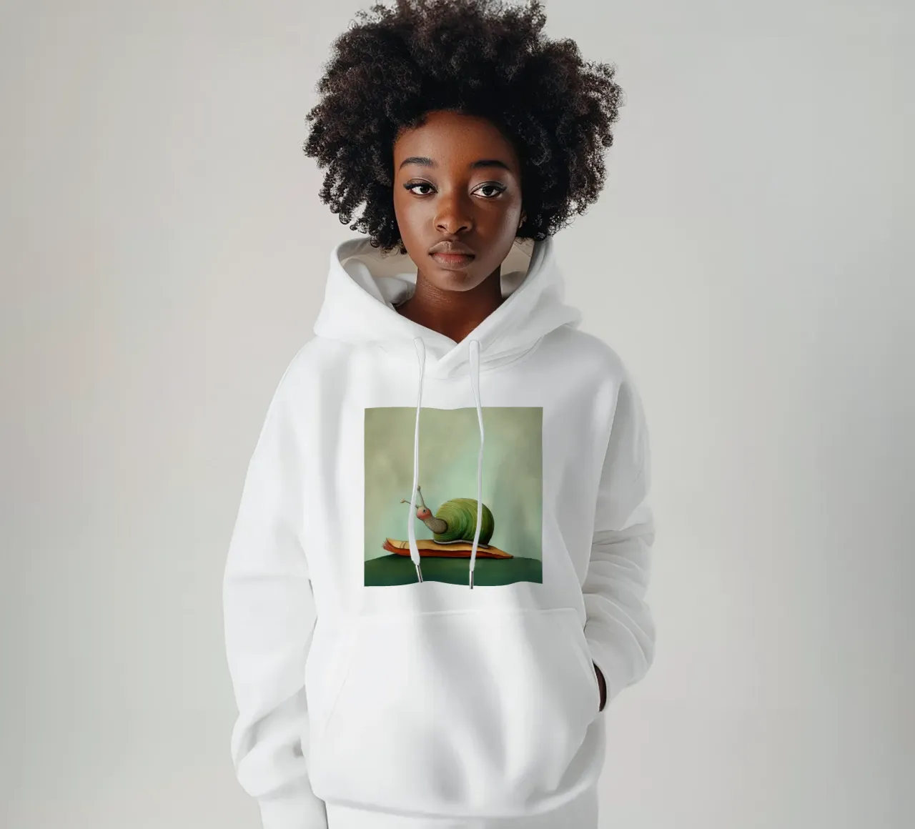 Lumaca minima 4 felpa con cappuccio da Minimal Animal Art