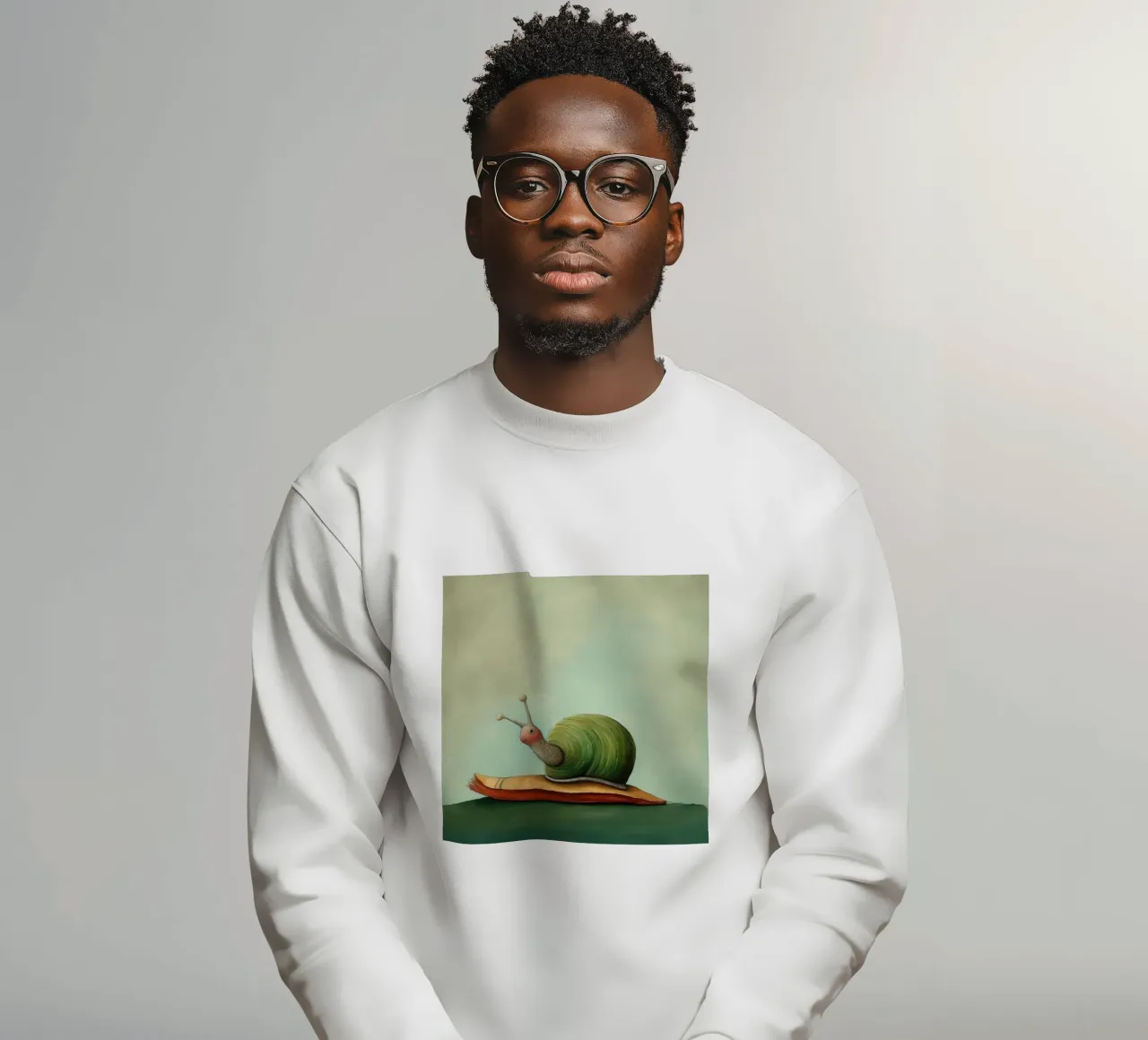 Lumaca minima 4 felpa da Minimal Animal Art