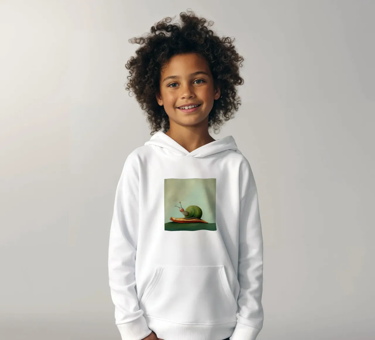 Lumaca minima 4 felpa bambino con cappuccio da Minimal Animal Art