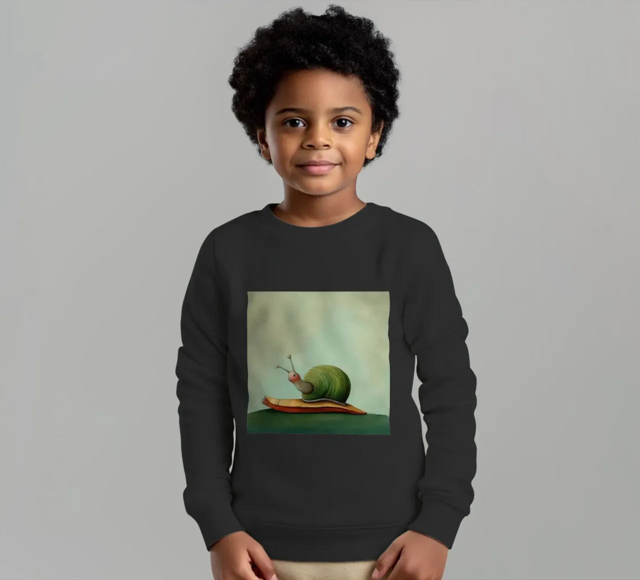 Lumaca minima 4 felpa bambino da Minimal Animal Art