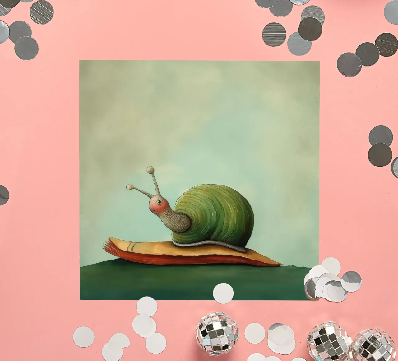 Lumaca minima 4 adesivo da Minimal Animal Art