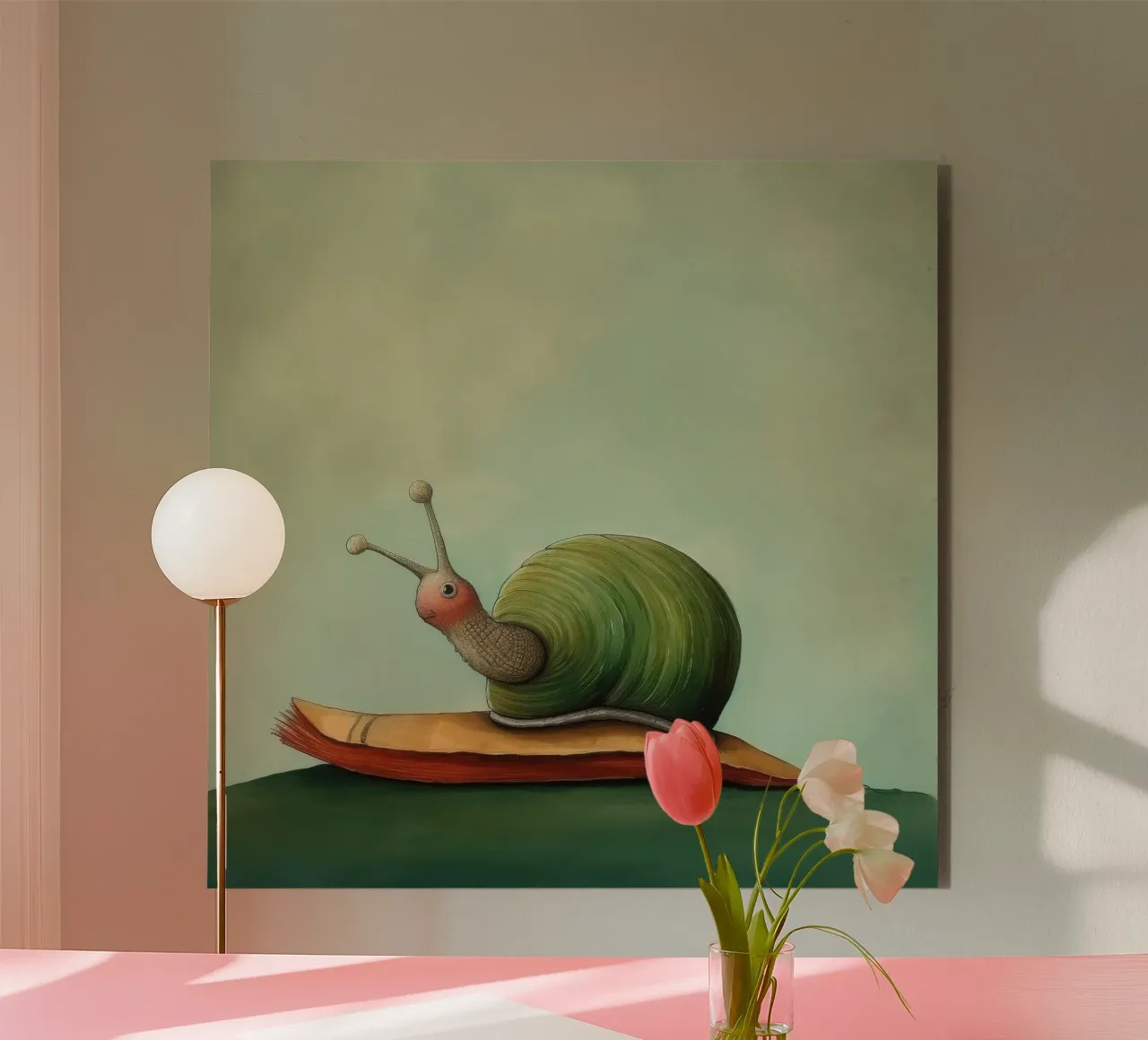 Lumaca minima 4 alluminio dibond da Minimal Animal Art