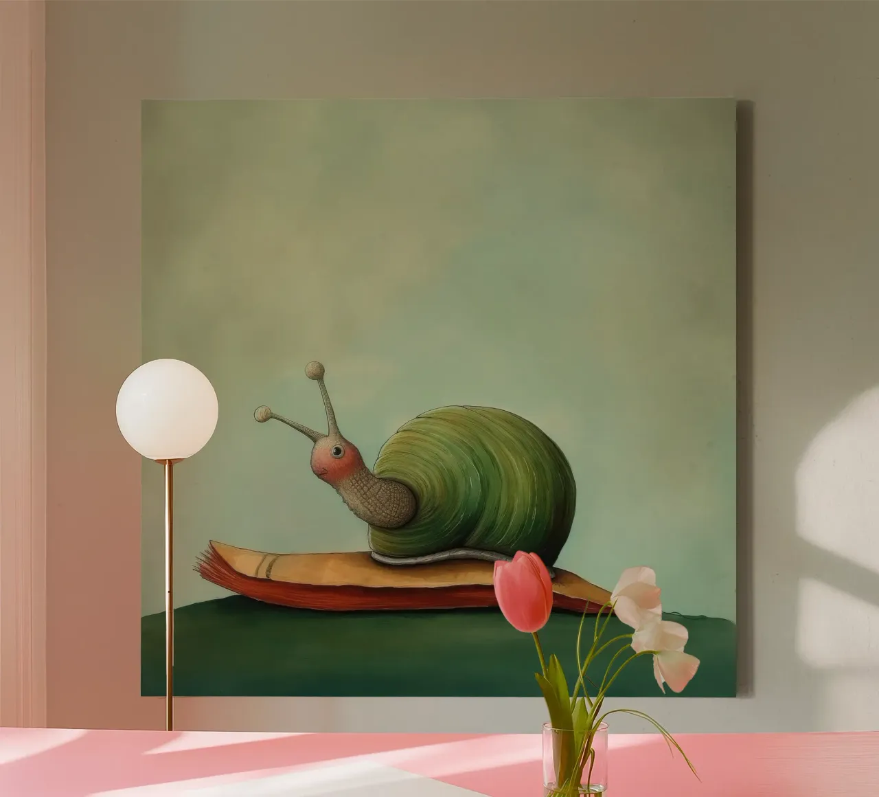 Lumaca minima 4 tela da Minimal Animal Art