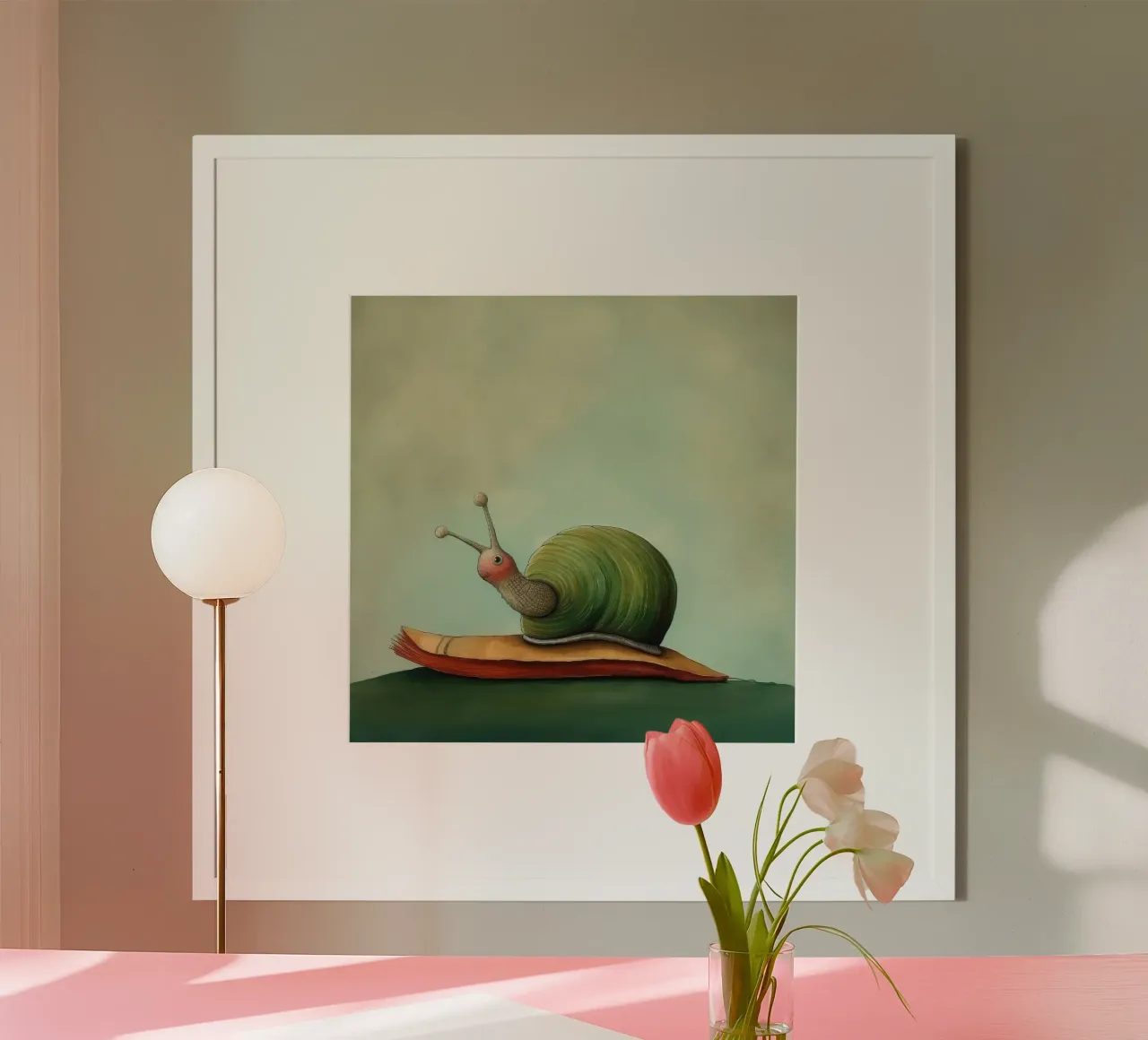 Lumaca minima 4 poster da Minimal Animal Art