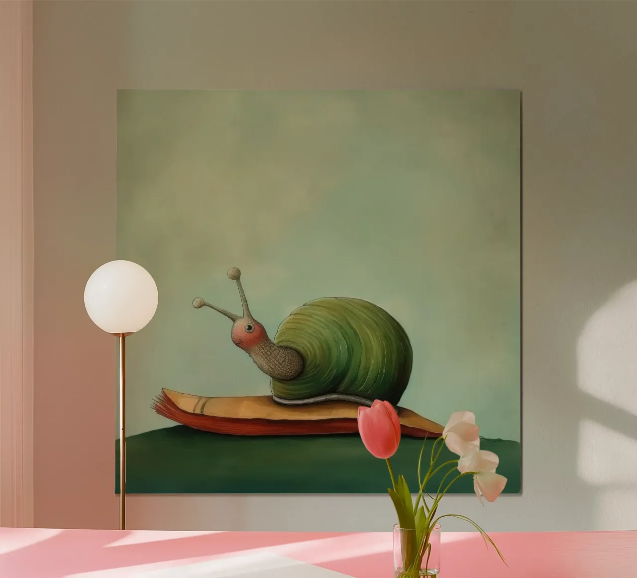 Lumaca minima 4 poster da Minimal Animal Art