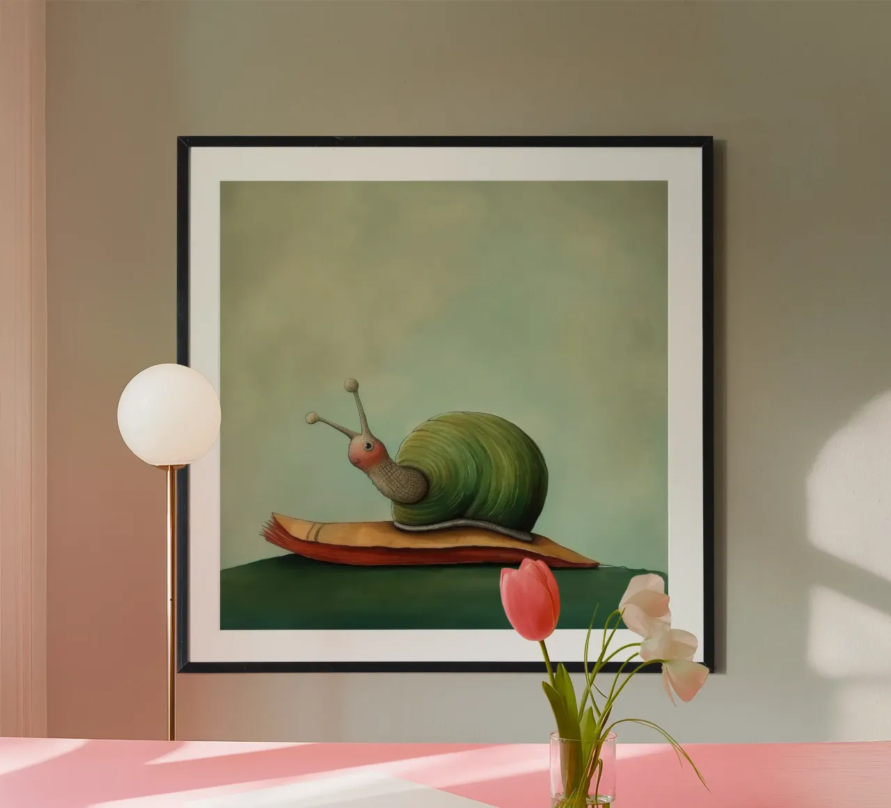 Lumaca minima 4 poster da Minimal Animal Art