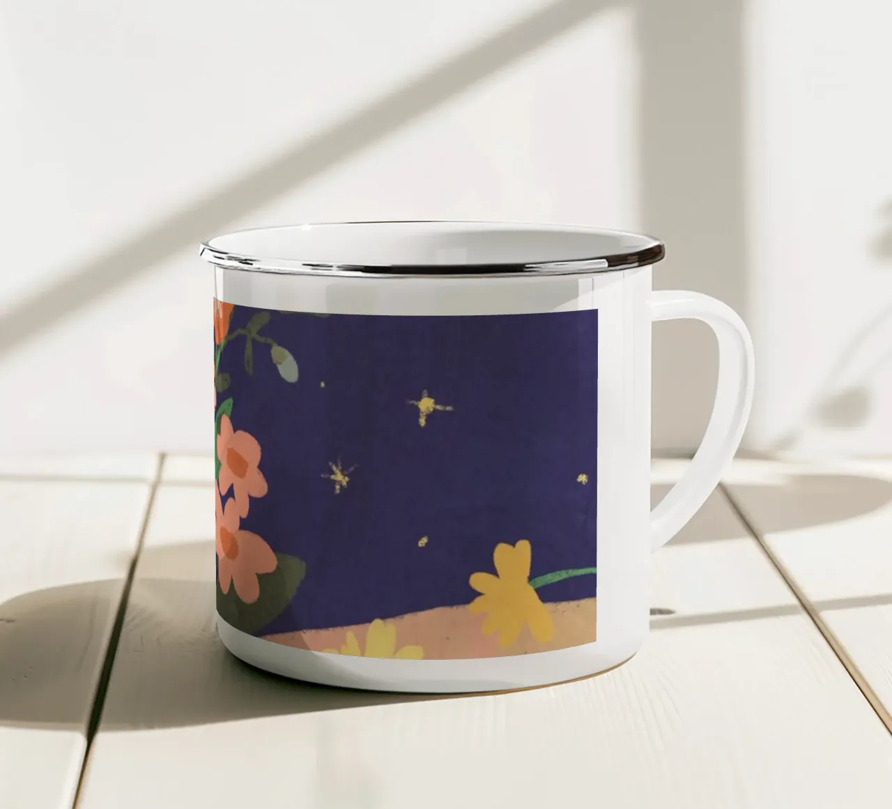 Moonlight flowers tazza in smalto da GigiRosado