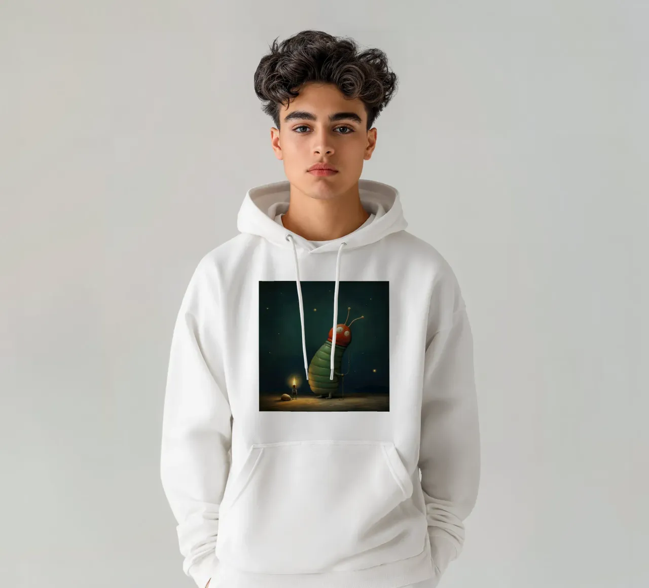 Lumaca minima 1 felpa con cappuccio da Minimal Animal Art