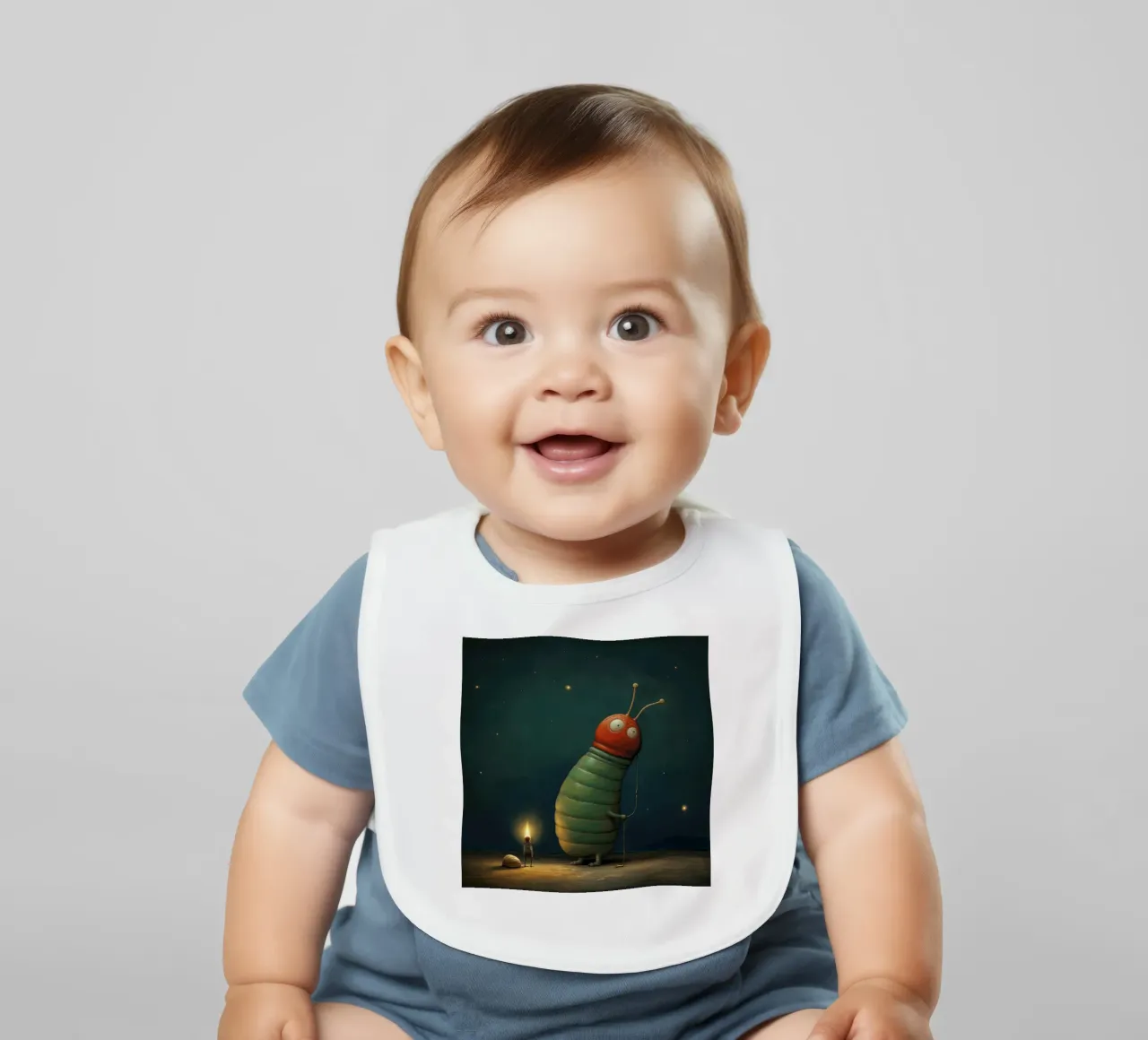 Lumaca minima 1 bavaglino da Minimal Animal Art