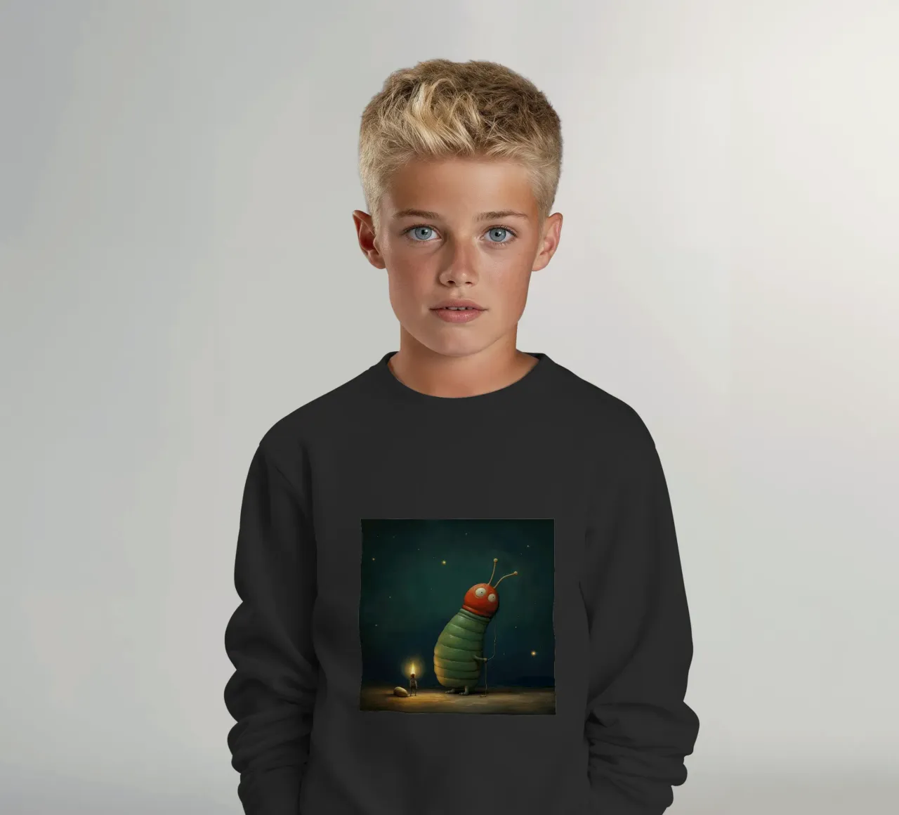 Lumaca minima 1 felpa bambino da Minimal Animal Art