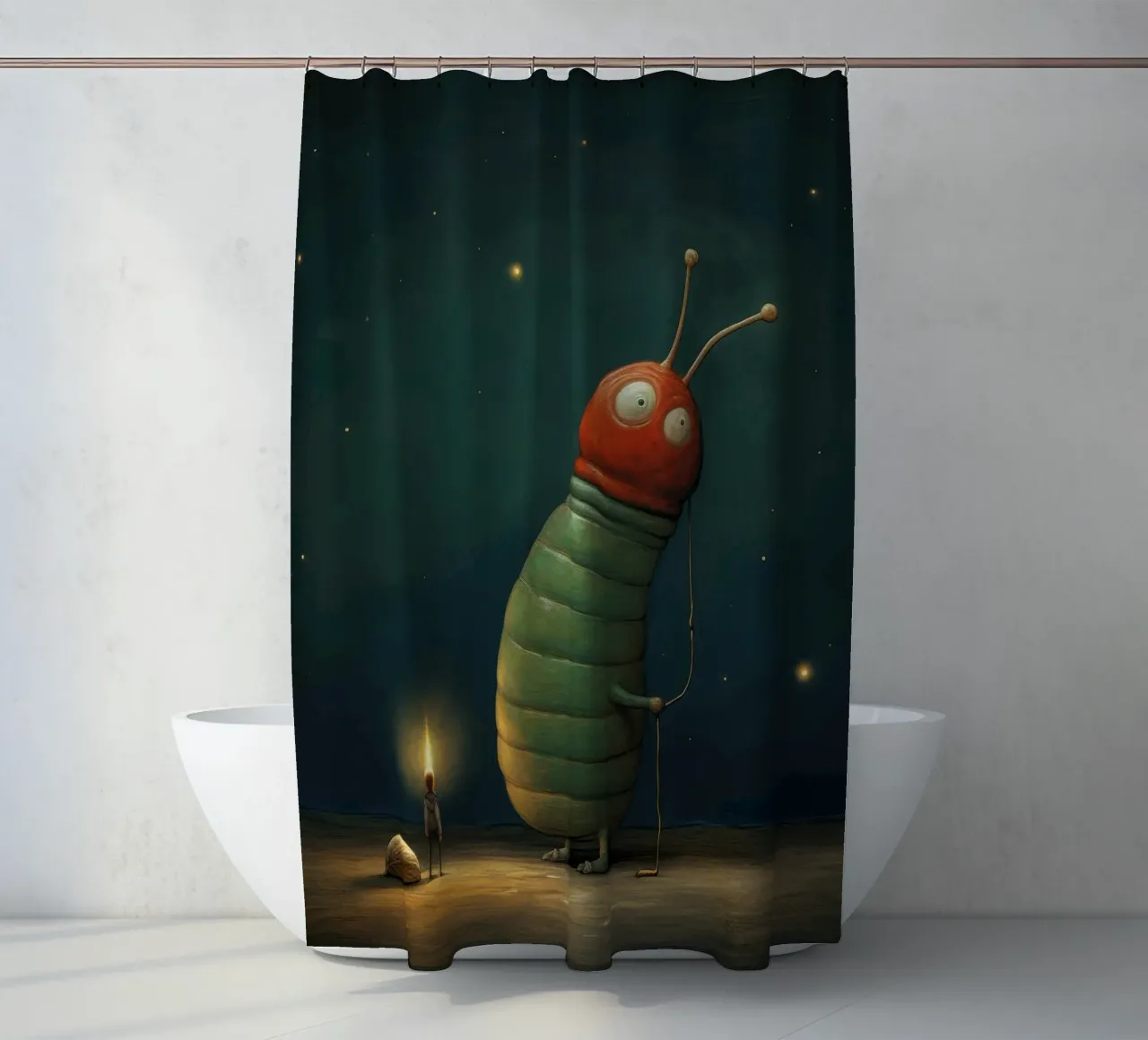 Lumaca minima 1 tenda da doccia da Minimal Animal Art