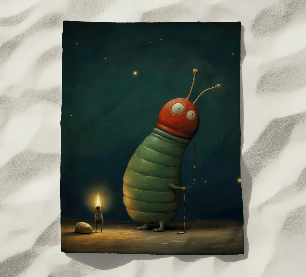 Lumaca minima 1 telo mare da Minimal Animal Art