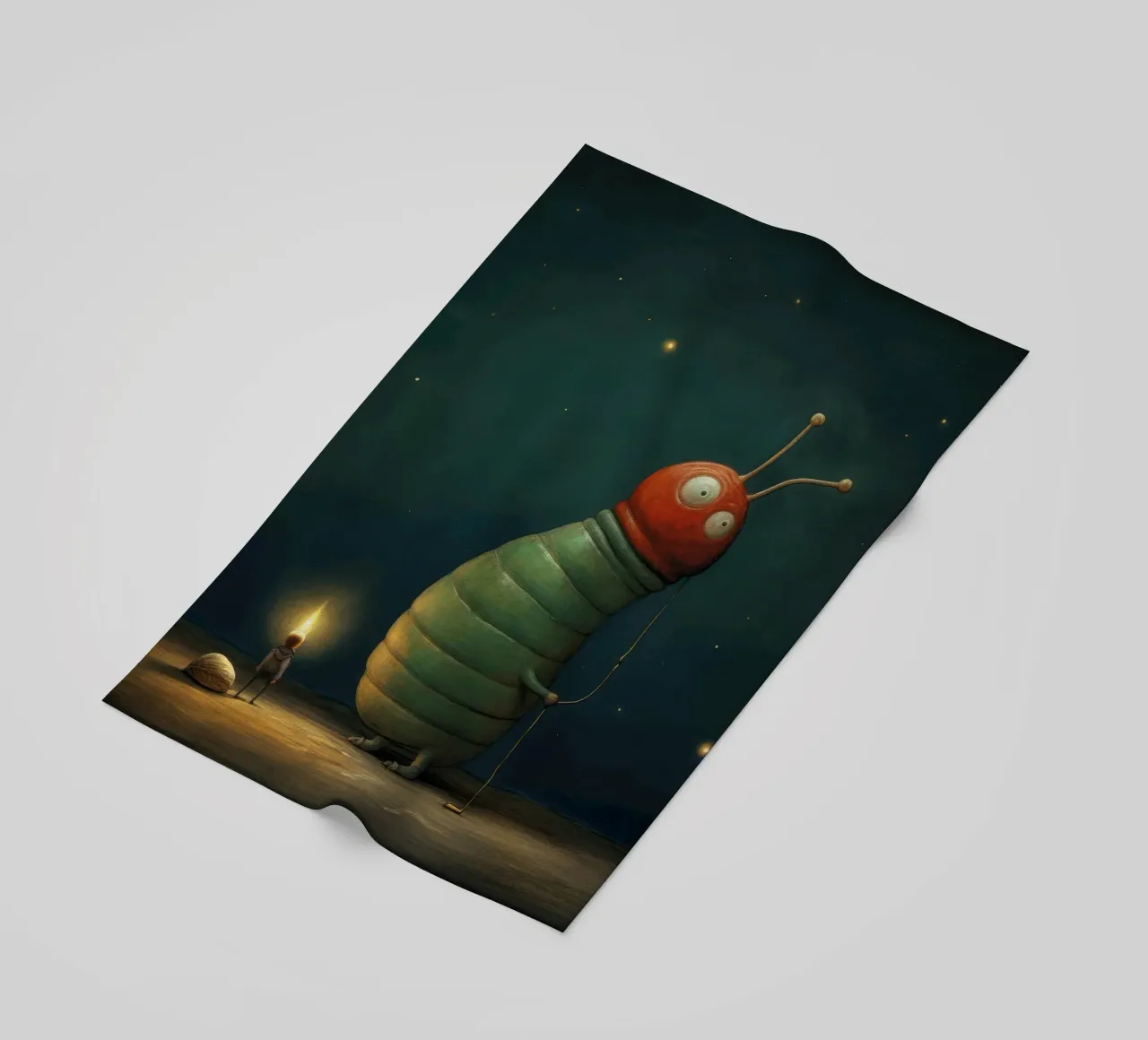 Lumaca minima 1 telo mare da Minimal Animal Art