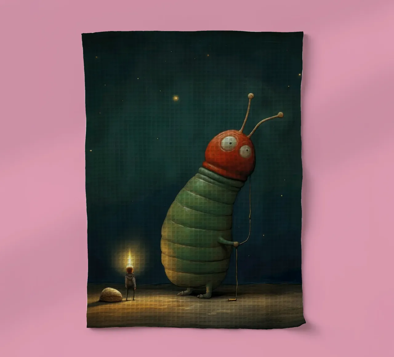 Lumaca minima 1 canovaccio da cucina da Minimal Animal Art