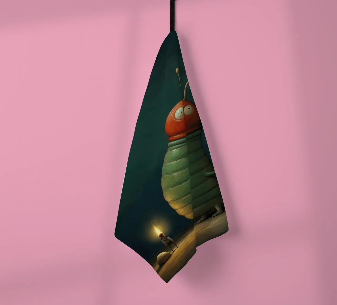 Lumaca minima 1 canovaccio da cucina da Minimal Animal Art