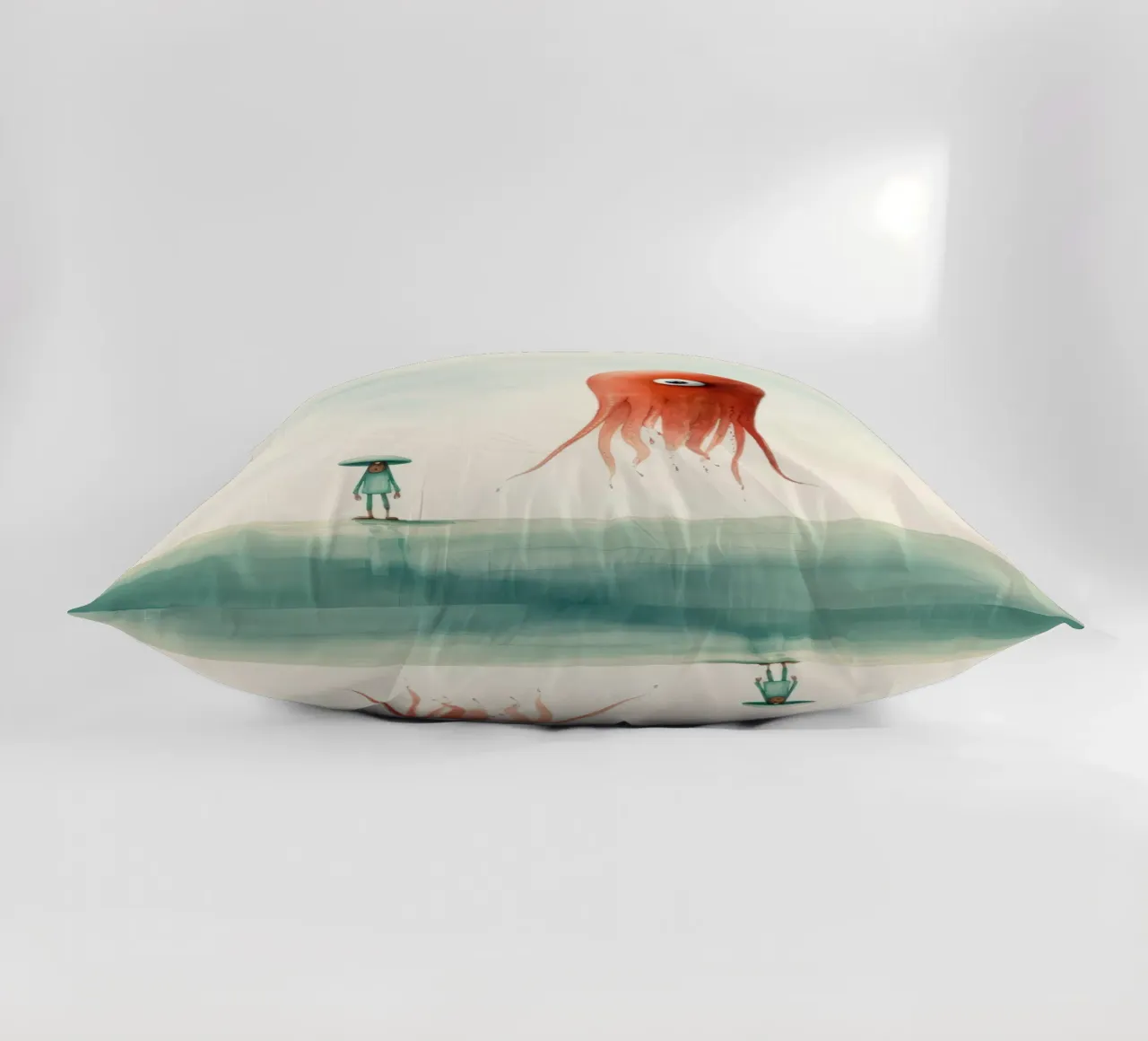 Calamaro minimo 2 cuscino da Minimal Animal Art