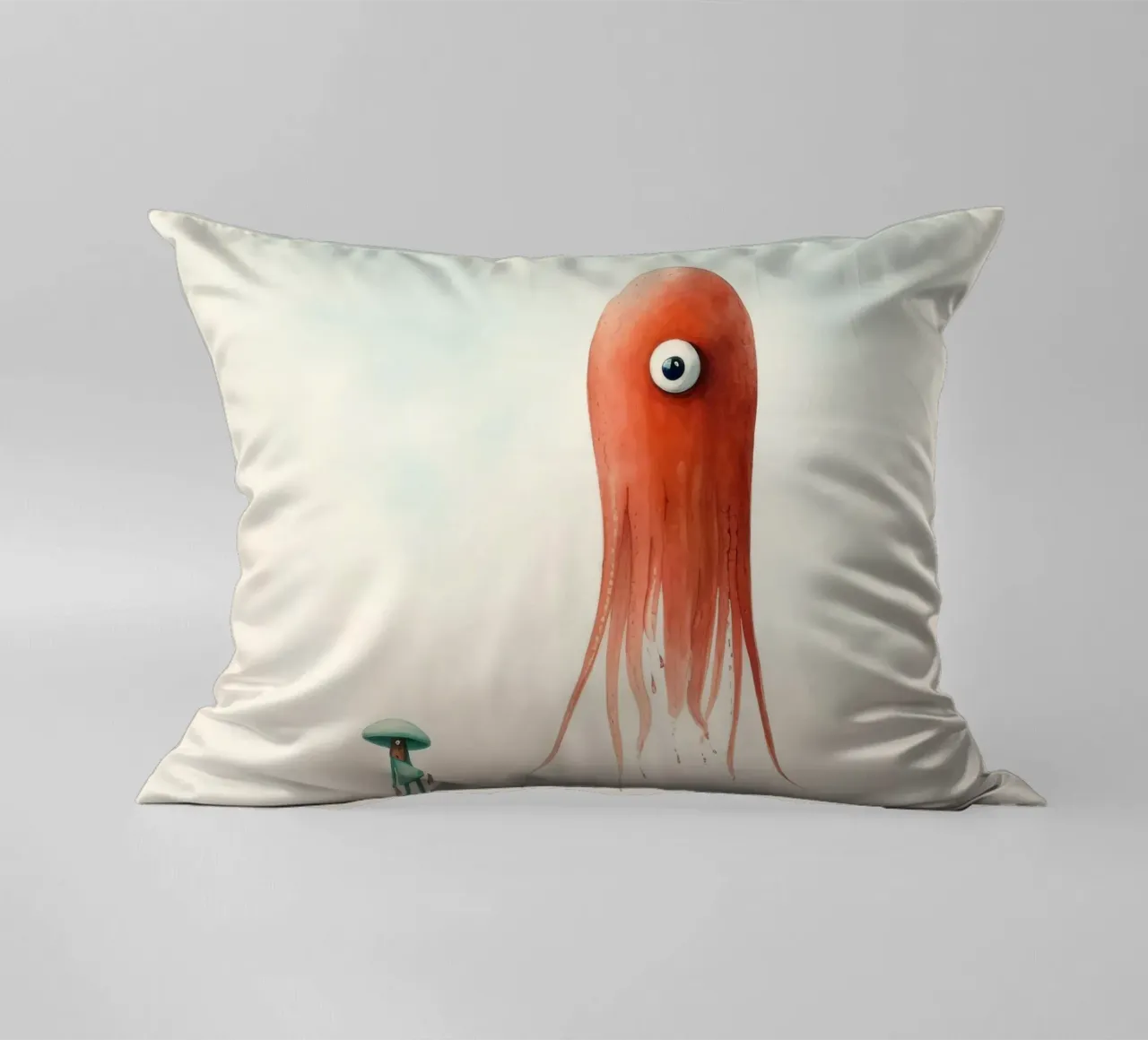 Calamaro minimo 2 cuscino da Minimal Animal Art