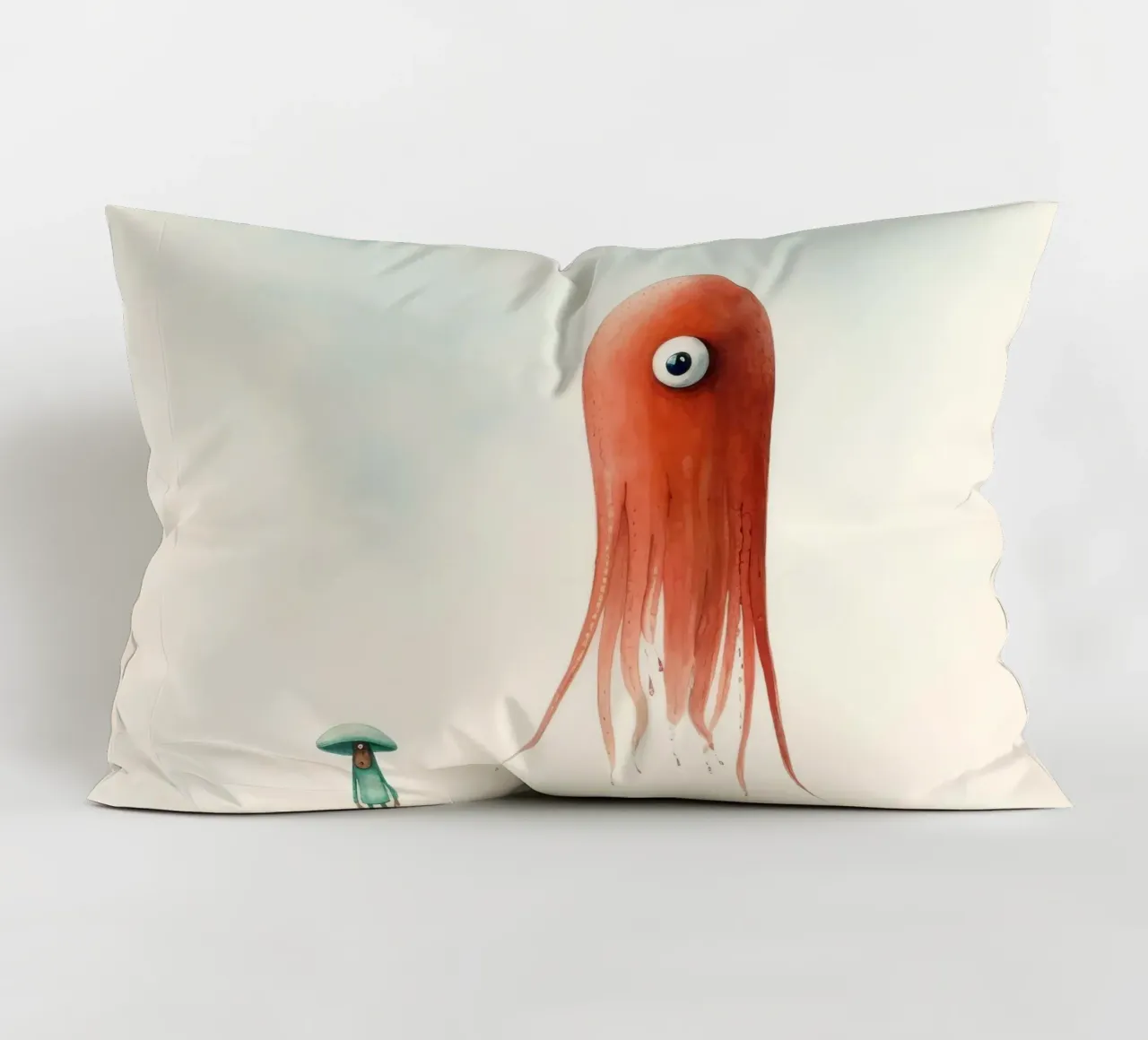 Calamaro minimo 2 cuscino da Minimal Animal Art