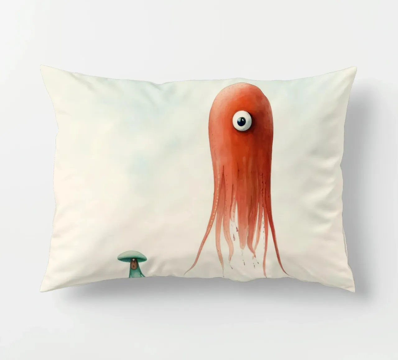 Calamaro minimo 2 cuscino da Minimal Animal Art