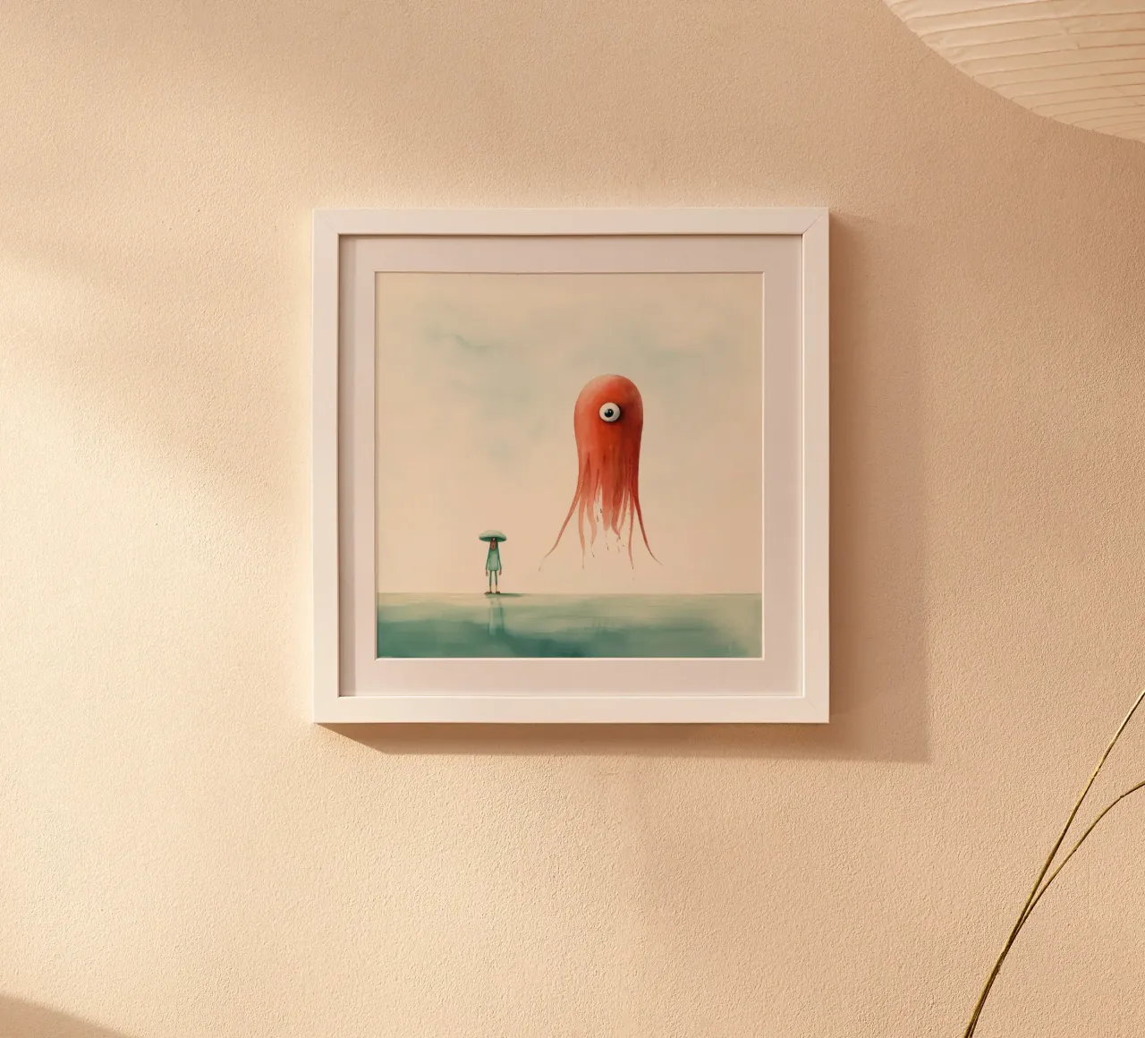 Minimo Squid poster da Minimal Animal Art
