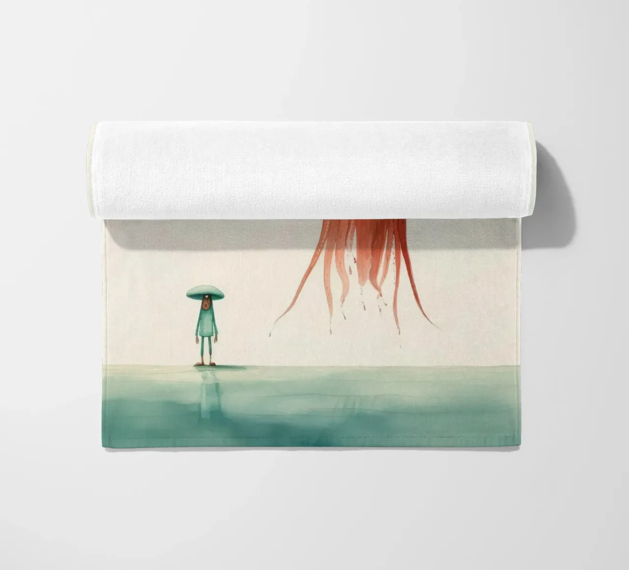 Minimo Squid telo mare da Minimal Animal Art