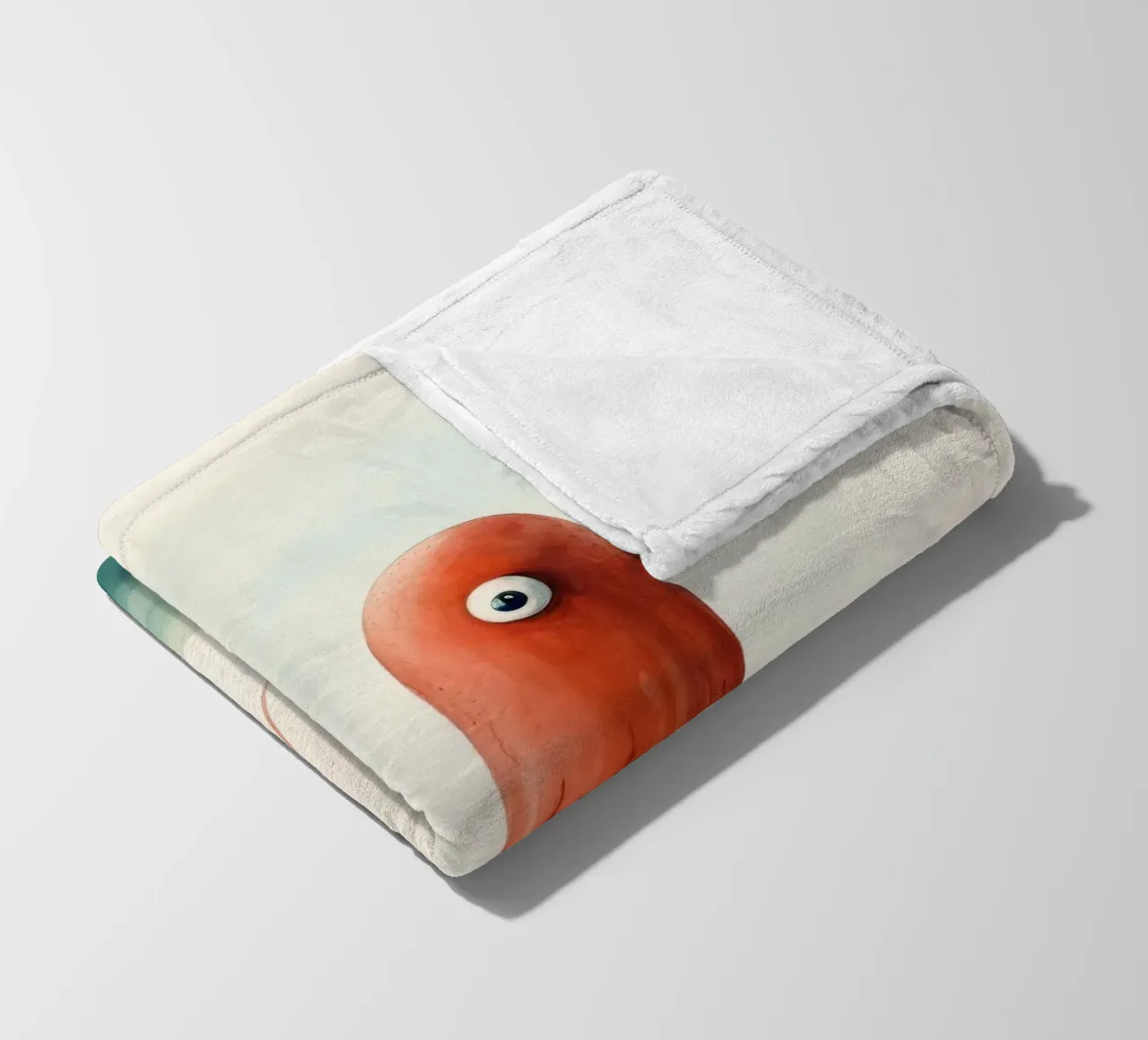 Calamaro minimo 2 coperta in pile da Minimal Animal Art