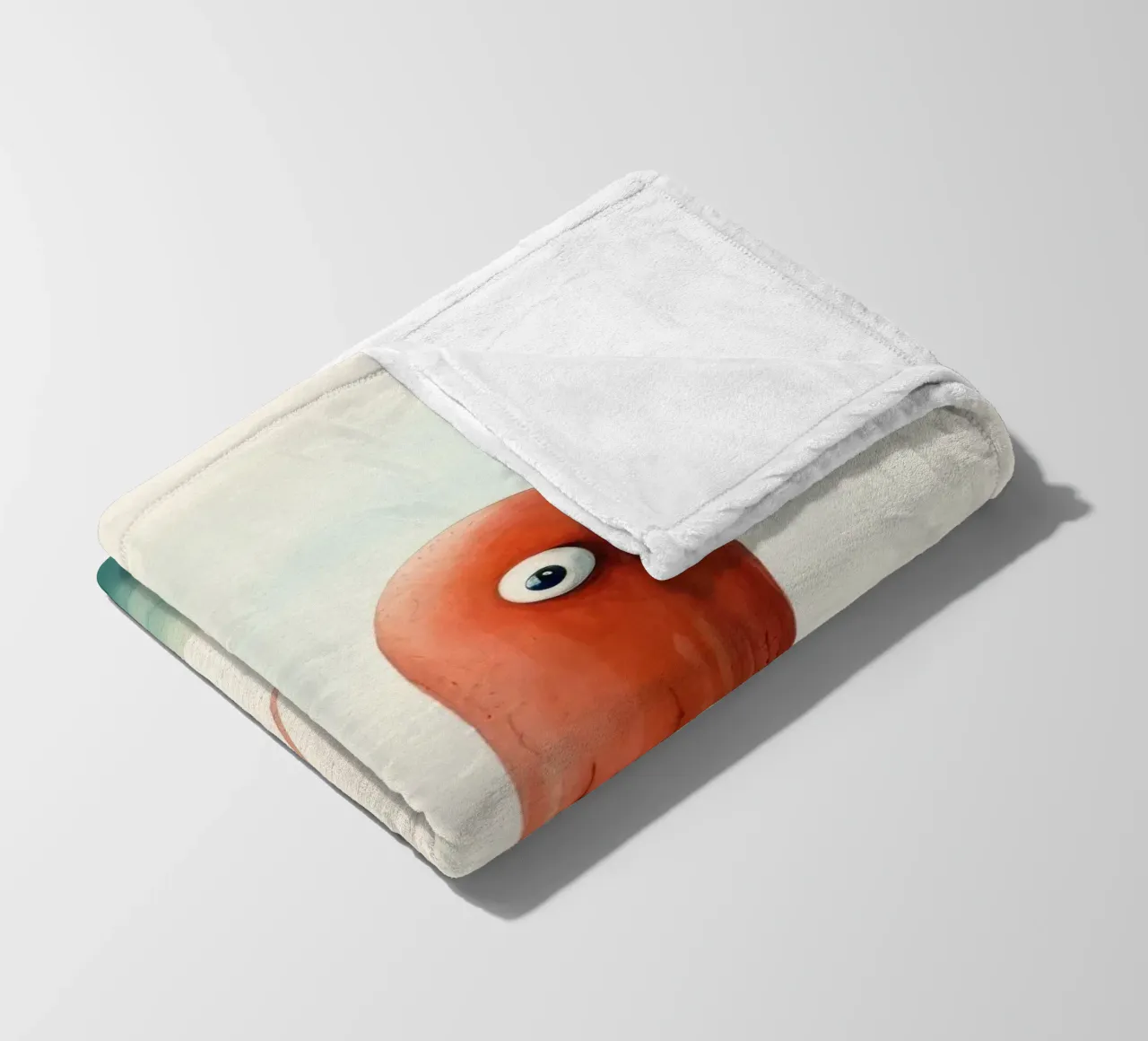 Calamaro minimo 2 coperta in pile da Minimal Animal Art