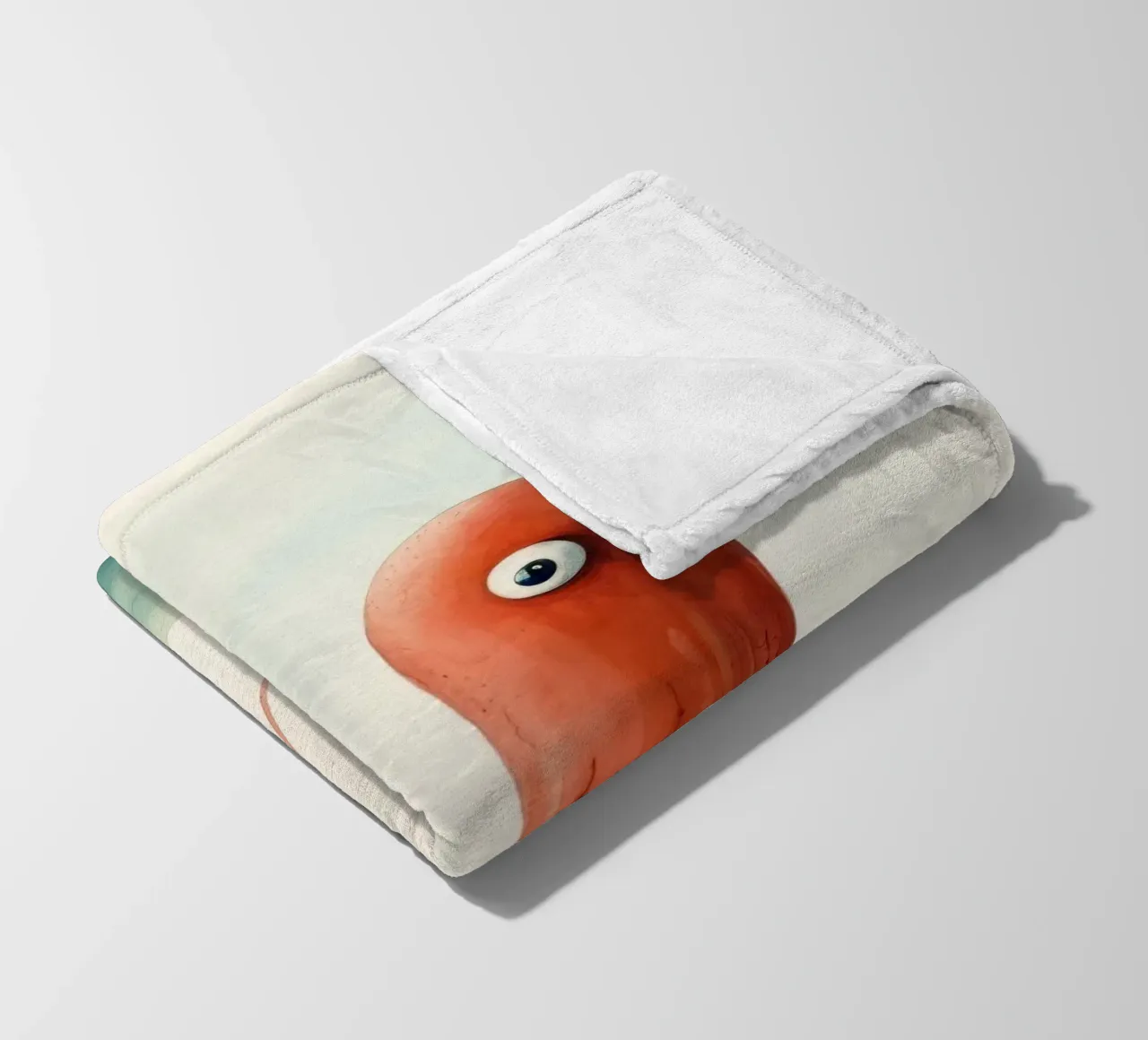 Calamaro minimo 2 coperta in pile da Minimal Animal Art