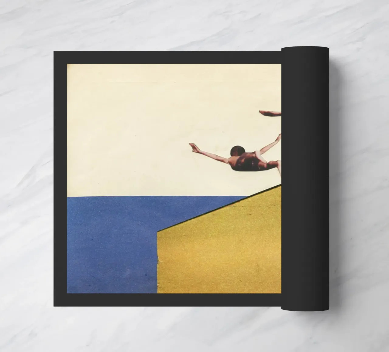 Over the Edge doormat by Cassia Beck Collage