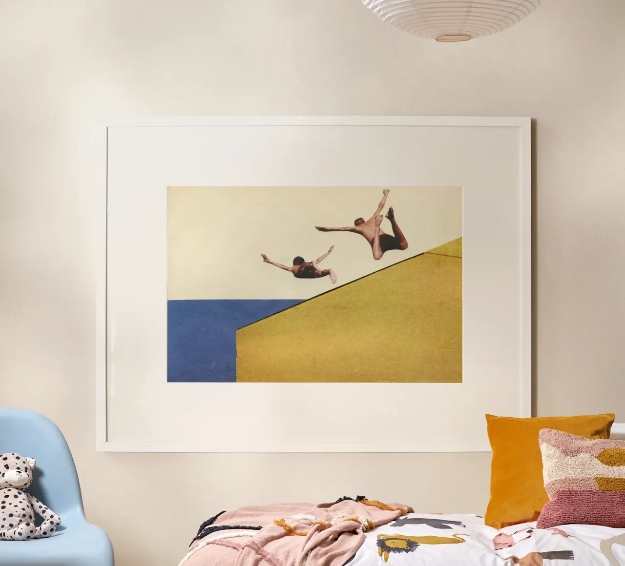 Oltre il limite poster con telaio in legno da Cassia Beck Collage