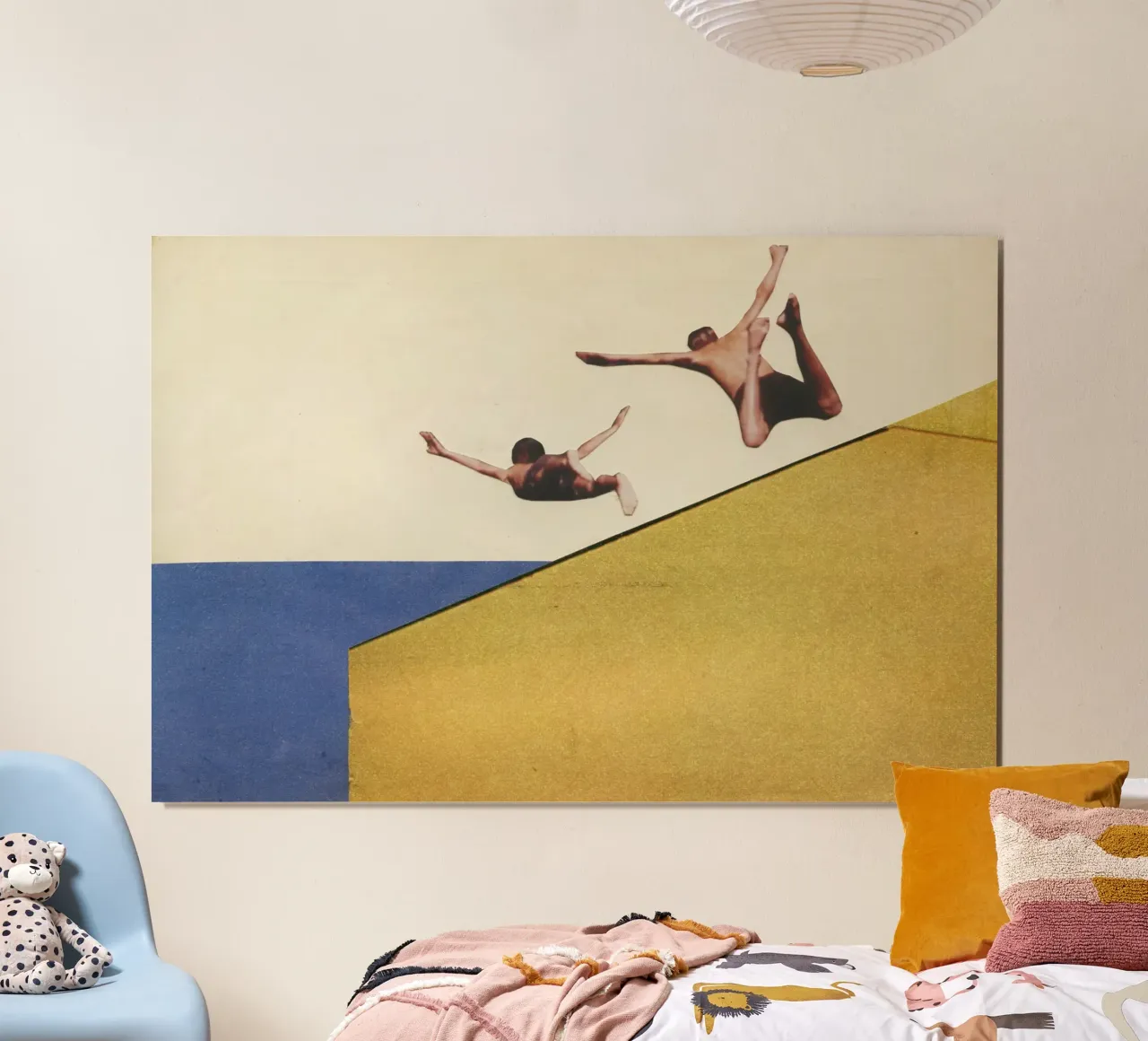 Oltre il limite poster con telaio in legno da Cassia Beck Collage