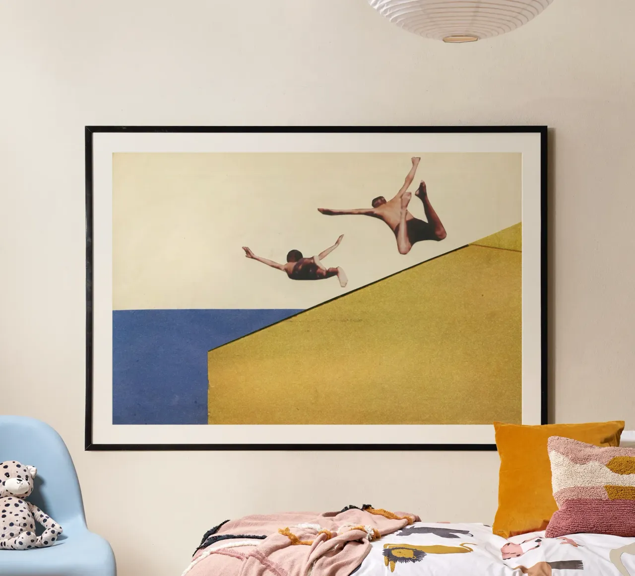 Oltre il limite poster con telaio in legno da Cassia Beck Collage