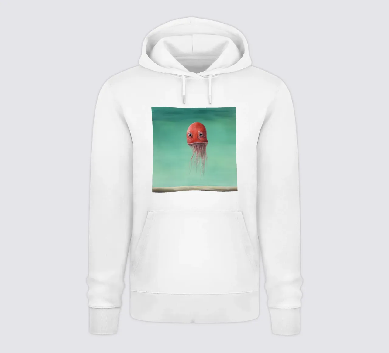 Calamaro minimo 3 felpa con cappuccio da Minimal Animal Art