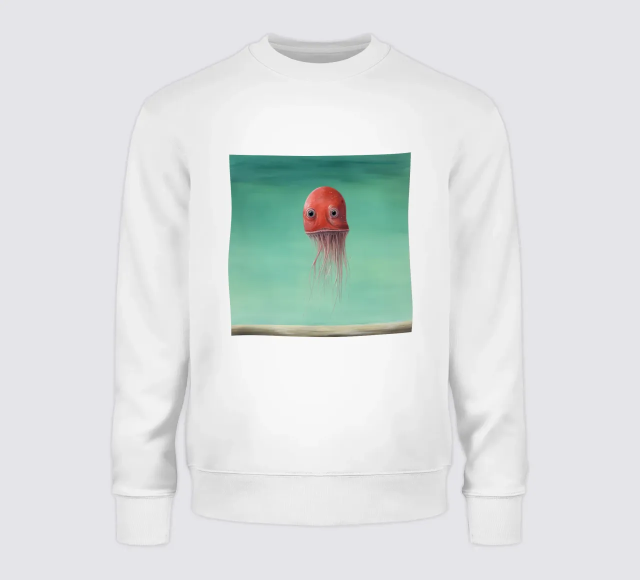 Calamaro minimo 3 felpa da Minimal Animal Art