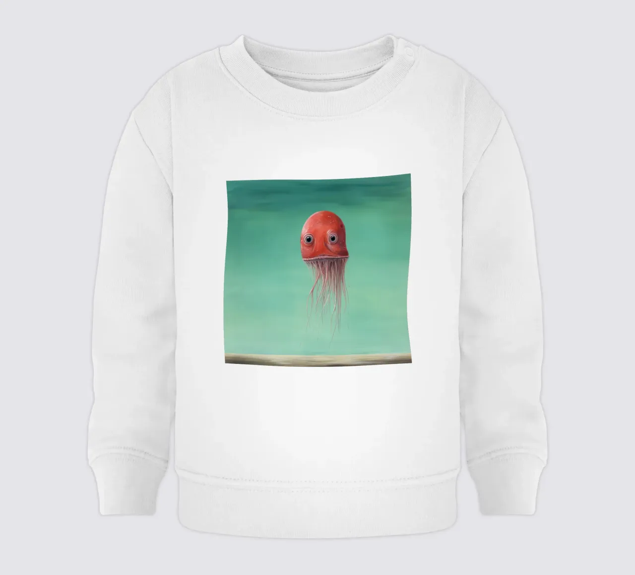 Calamaro minimo 3 felpa neonato da Minimal Animal Art