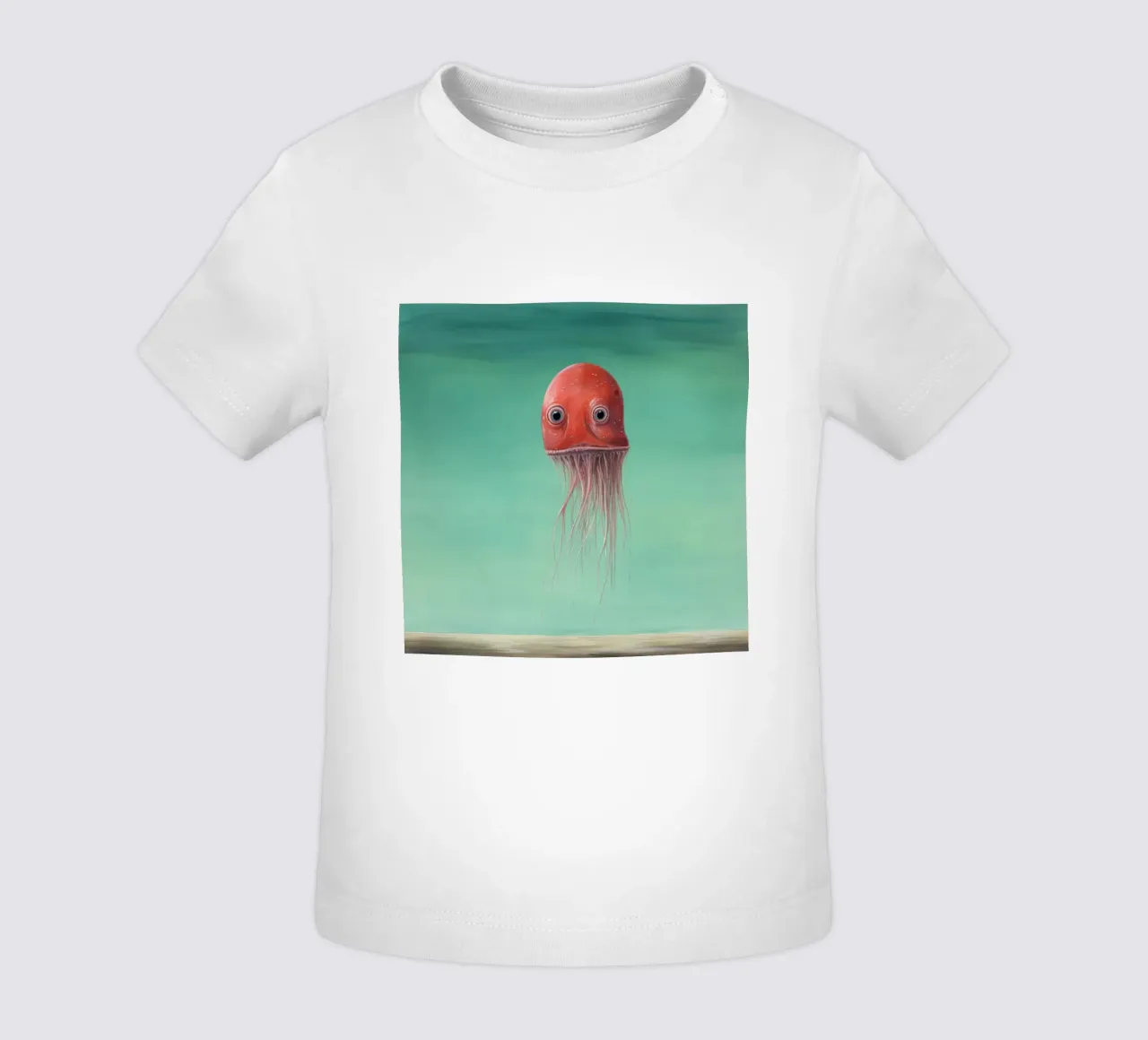 Calamaro minimo 3 maglietta neonato da Minimal Animal Art