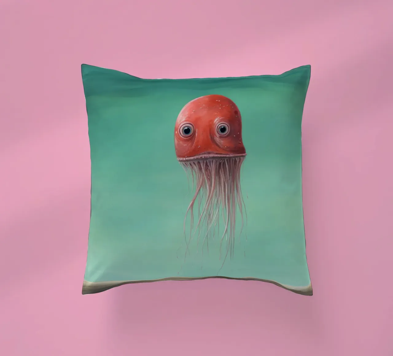 Calamaro minimo 3 cuscino da Minimal Animal Art