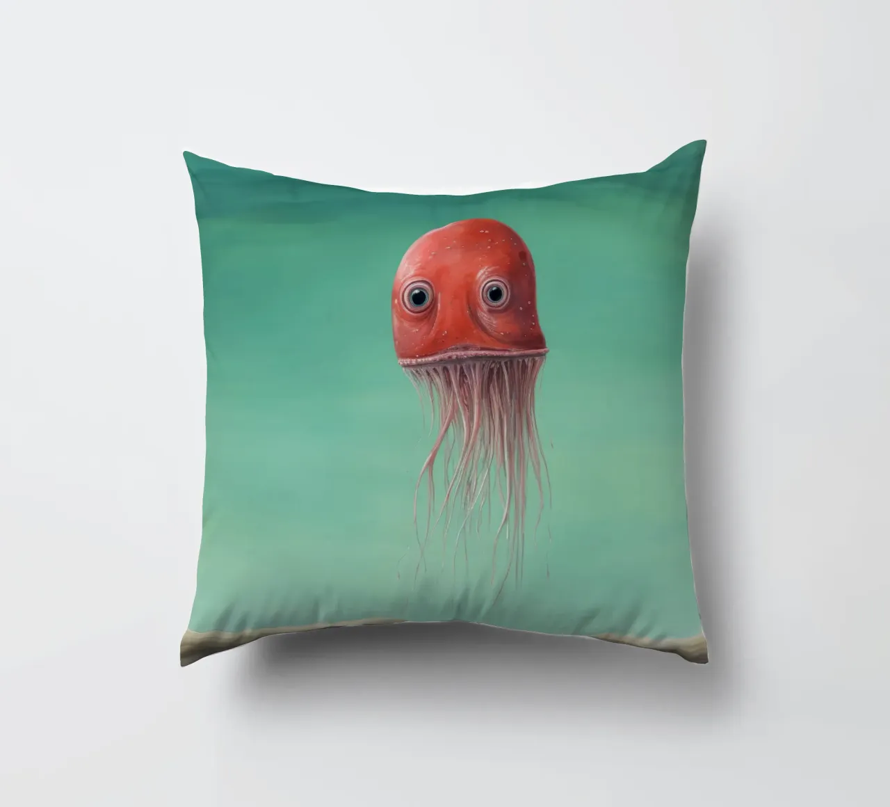 Calamaro minimo 3 cuscino da Minimal Animal Art