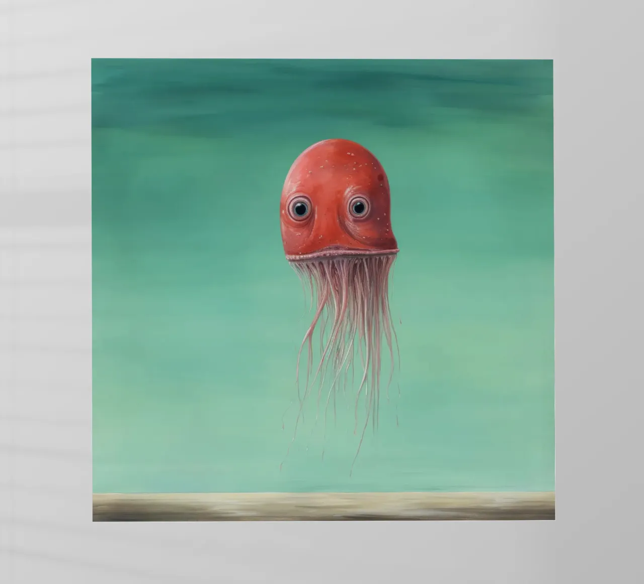 Calamaro minimo 3 pellicola backlit da Minimal Animal Art