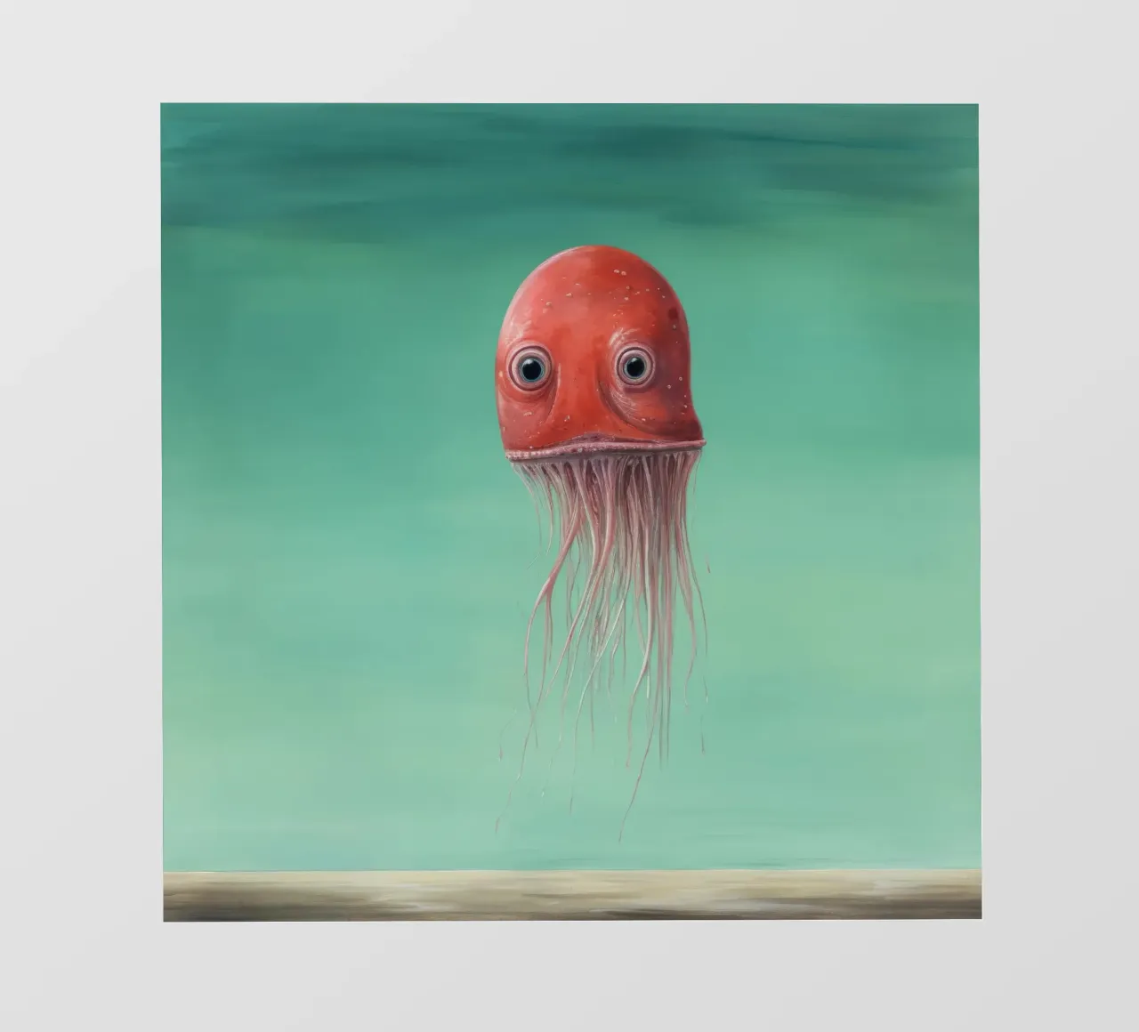 Calamaro minimo 3 pellicola backlit da Minimal Animal Art