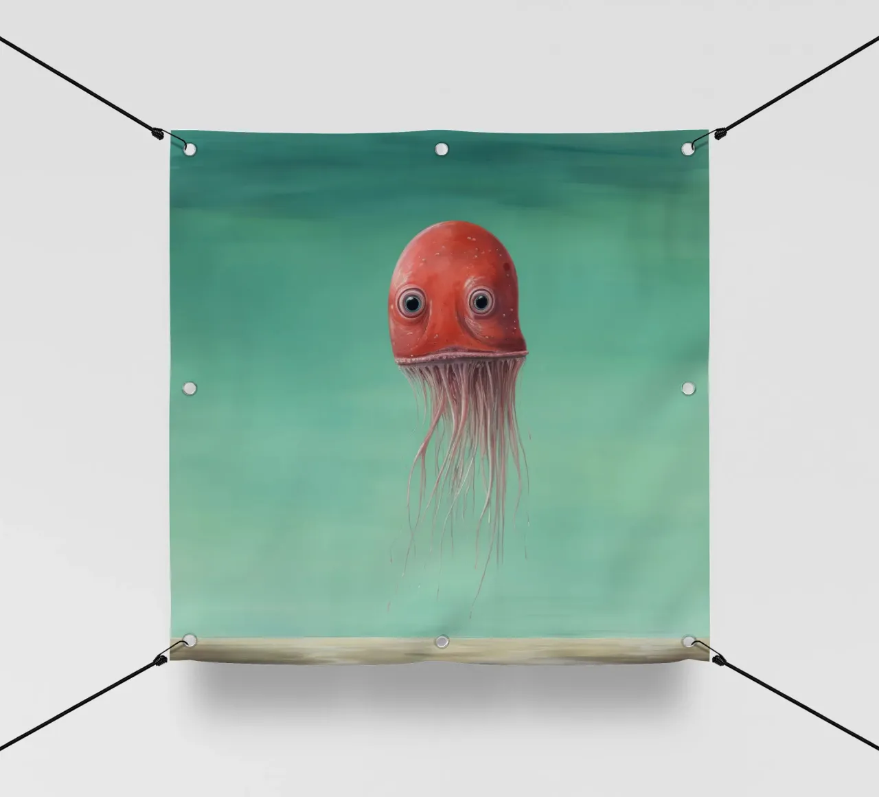 Calamaro minimo 3 telo in pvc da Minimal Animal Art