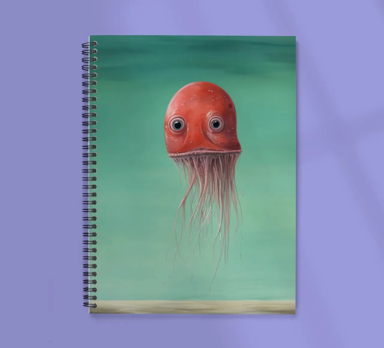 Minimal Squid 3 spiral notebook by Minimal Animal Art