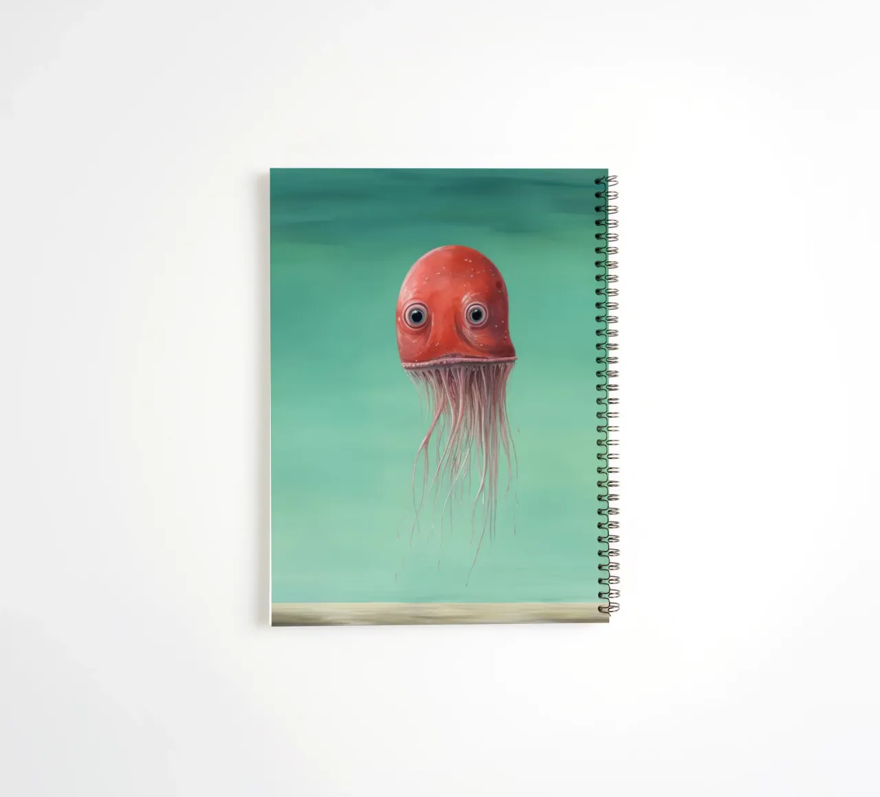 Minimal Squid 3 spiral notebook by Minimal Animal Art