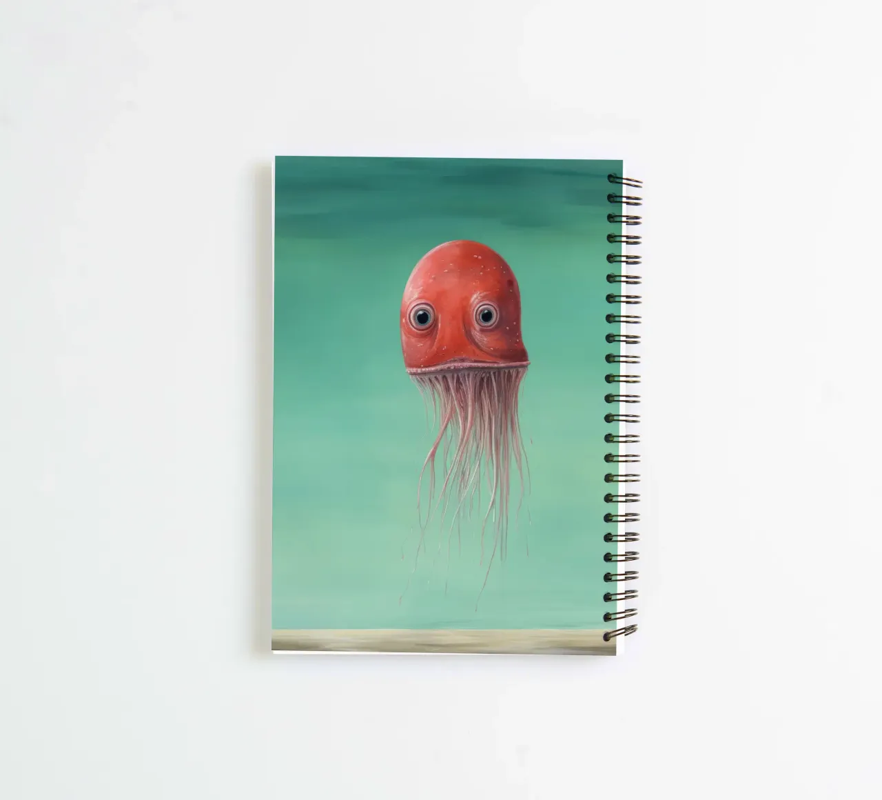 Minimal Squid 3 spiral notebook by Minimal Animal Art