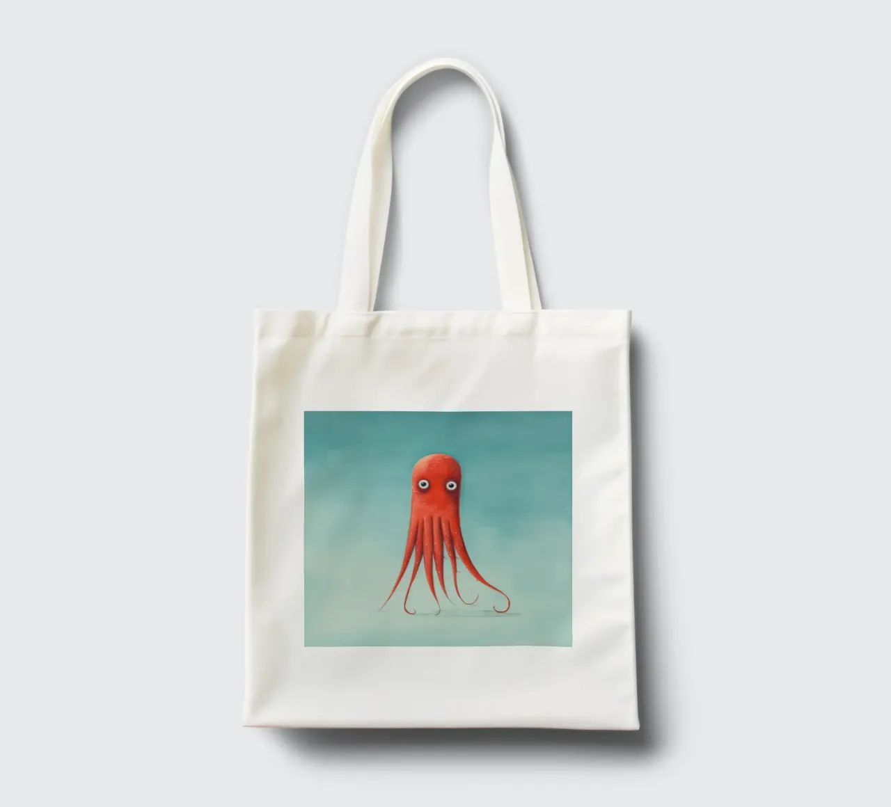 Calamaro minimo 4 borsa in juta da Minimal Animal Art