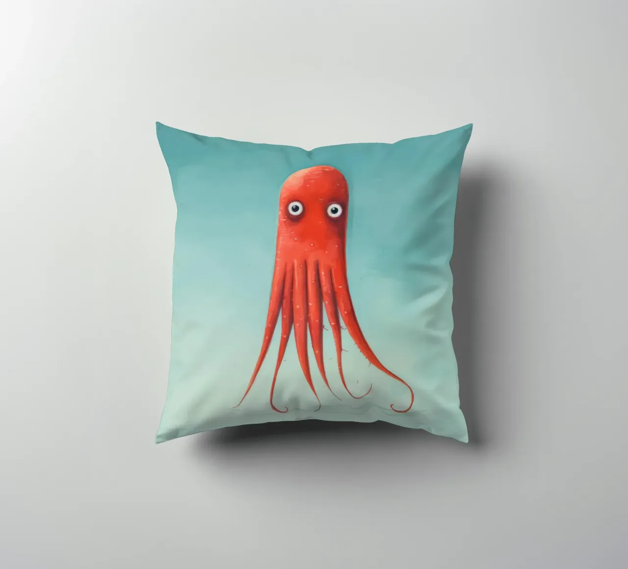 Calamaro minimo 4 cuscino da Minimal Animal Art