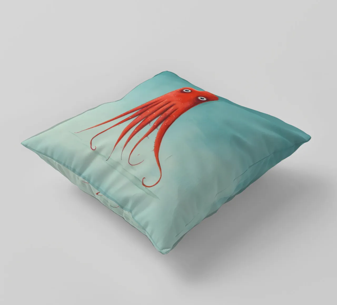 Calamaro minimo 4 cuscino da Minimal Animal Art